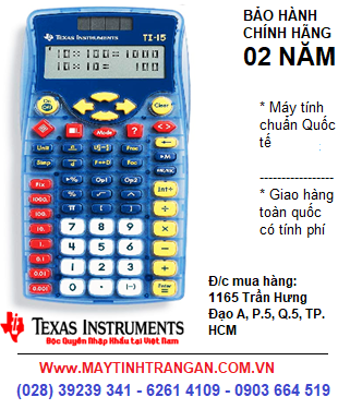 Texas TI-15, Máy tính TI-15 Explorer™ Elementary Calculator| CÒN HÀNG